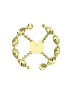 Half Flat Twisted Straight Steering Wheel Gold.